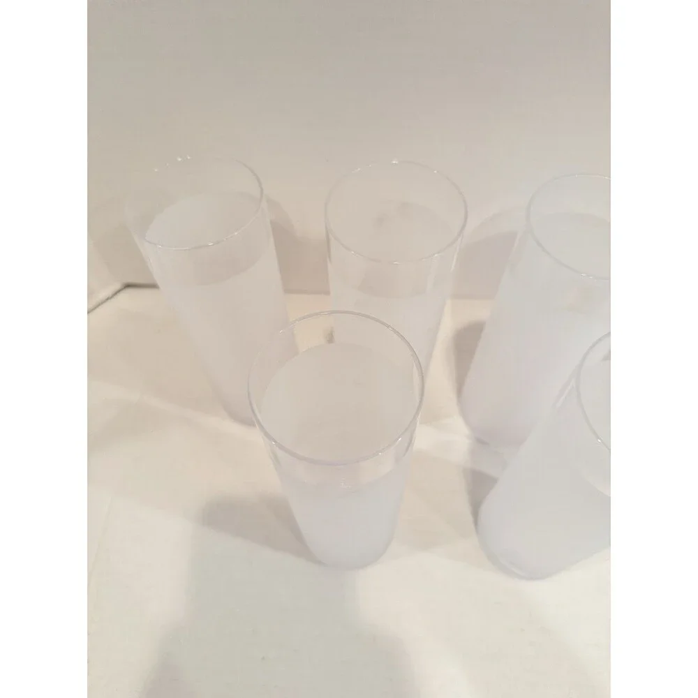 Vintage Libbey Frosted Glasses Set 10 Tom Collins Highball MCM Barware